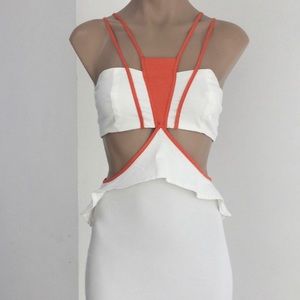 Cut out dress white